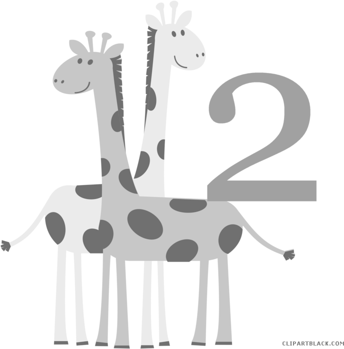 Baby Animals Animal Free Black White Clipart Images - Giraffe Drawing For Kids (700x700)