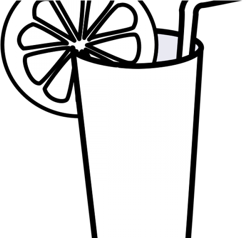 Juice Clipart Water - Lemonade Clip Art Black And White (640x480)