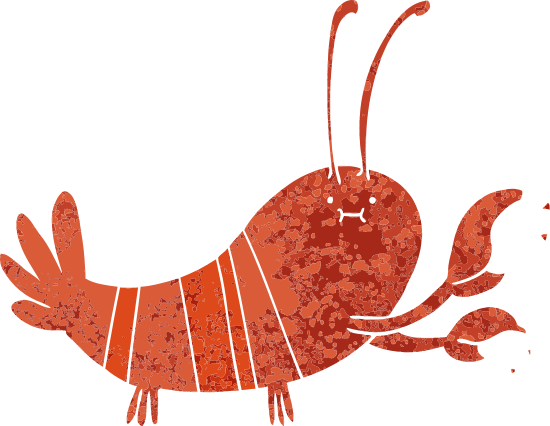 Cartoon Lobster Icon Art - Illustration (550x426)