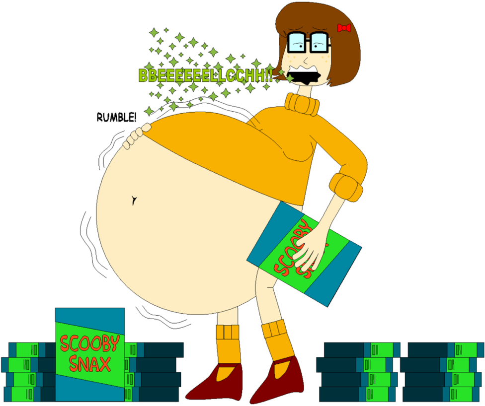 [request] Velma Belching From Her Scooby Snacks By - Bloated Velma And Daphne Deviantart (976x818)