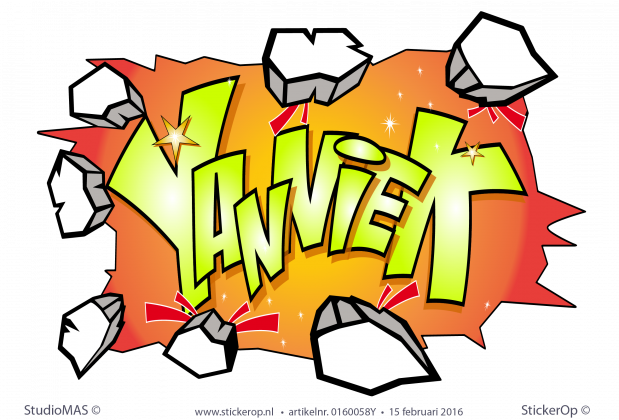 Muursticker Graffiti Type G - Muursticker Graffiti Type G (619x420)