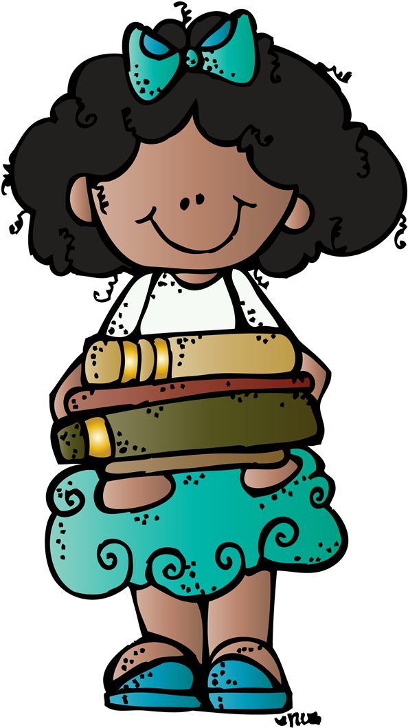 Girl Reading - Melonheadz Clipart Books (600x1063)