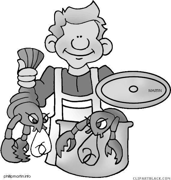 Lobster Animal Free Black White Clipart Images Clipartblack - Cartoon (585x622)