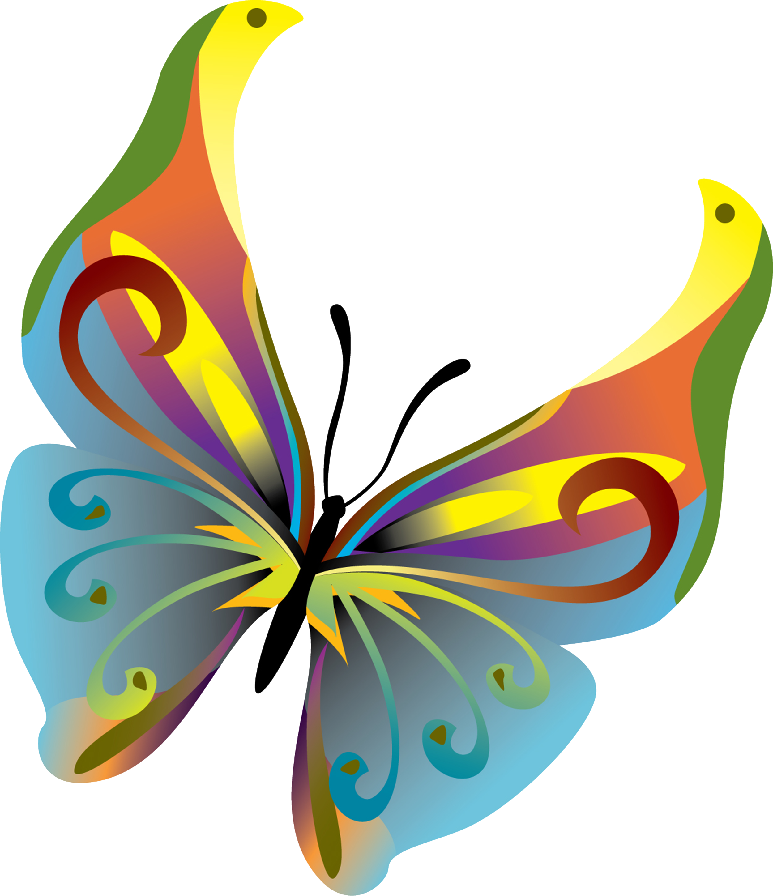 Monarch Butterfly Insect Clip Art - Butterfly Vector (2500x2898)