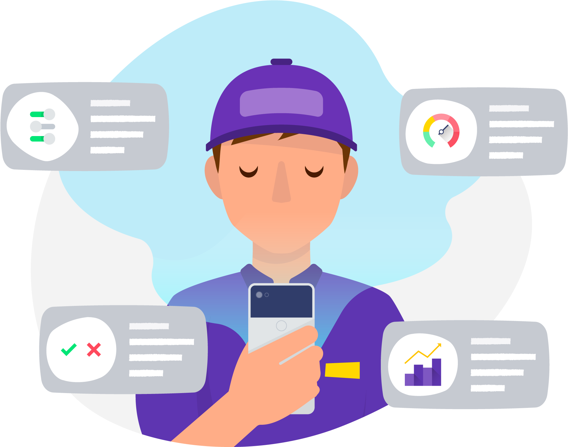 Salesperson Sales Force Management System Illustration - Sales (2048x1536)