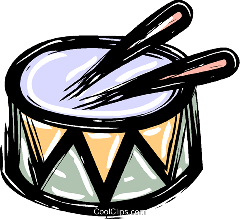 Drum And Drumsticks Royalty Free Vector Clip Art Illustration - Clip Art (480x439)