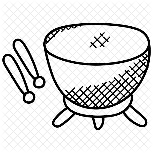 Drum With Sticks Icon - Drum With Sticks Icon (512x512)