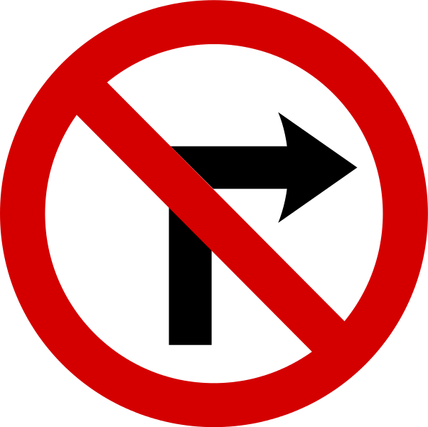241 × 240 Pixels - No Turn Right Sign (1027x1024)