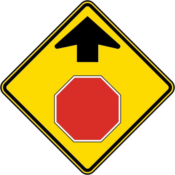 Make Sure That Your Gasoline Tank Is Full Before You - Stop Sign With Arrow (600x600)