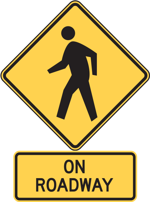 Pedestrian Crossing Ahead Sign (500x659)