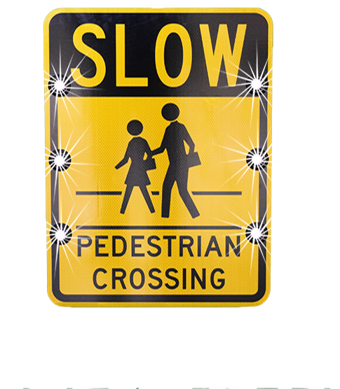 Slow Pedestrian Crossing Sign - School Crossing Sign (960x640)