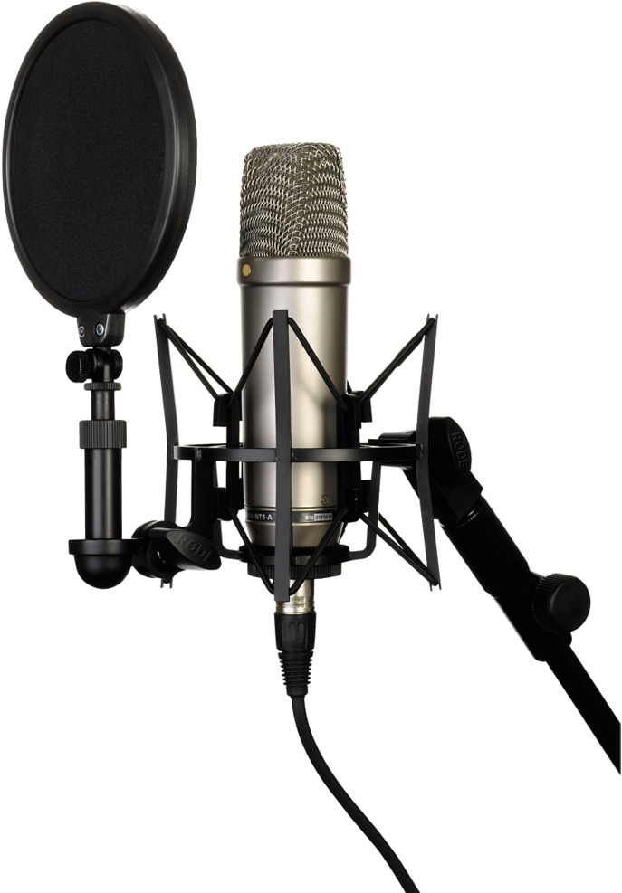 Rode Microphones Nt1-a Cardioid Condenser Microphone - Pop Filter And Microphone (1000x986)