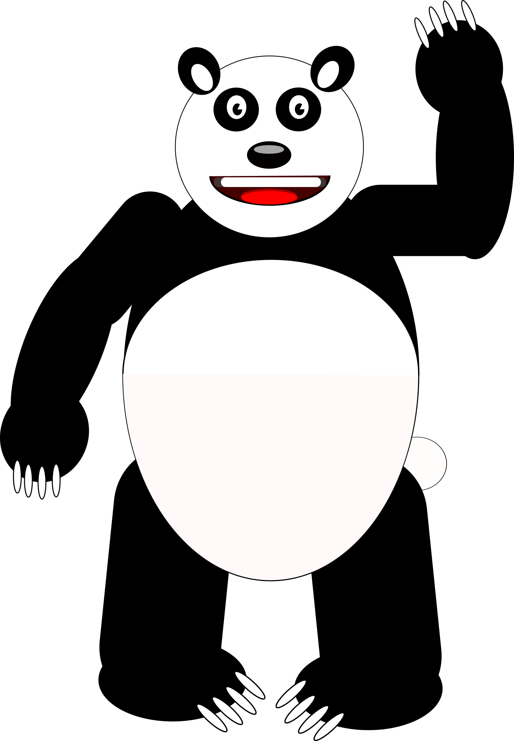 Dancing Panda Cartoon - Comic Panda (1667x2400)