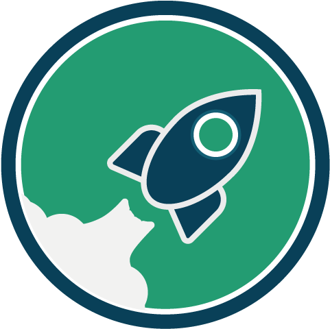 Rocket - Coal Miner With Pick Axe Circle Retro Card (500x503)