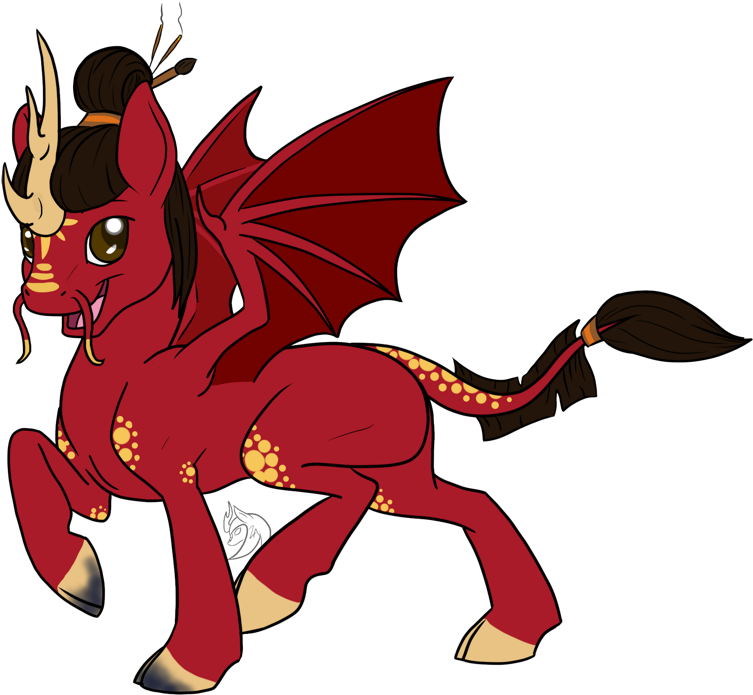 S Kirin Batpony Firework Quill'n'ink - Cartoon (847x730)