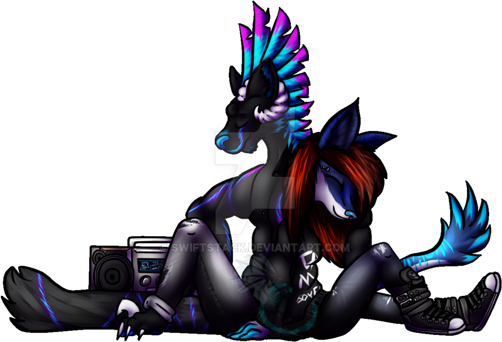 Anthro Couple Of Angela And Vegas By Swiftstack - Illustration (1024x674)