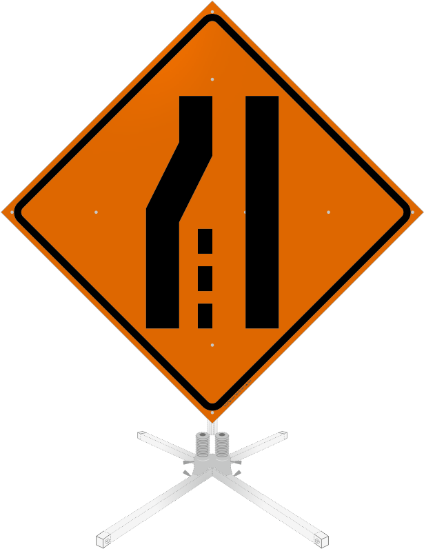 Merge Right Symbol Roll-up Sign - Usa-sign - 669-c/36-sbfo-ls - Road Traffic Control, (628x800)
