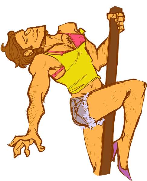 Stripper Sam By Stehfuhknee - Transparent Sam Winchester Art (500x632)