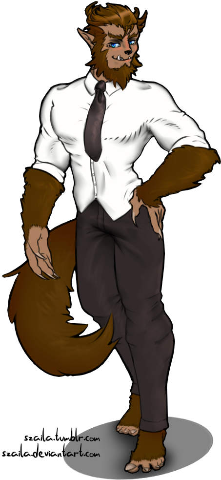 Sexy Stripper Wolfman By Keigora - Stripper (499x1034)