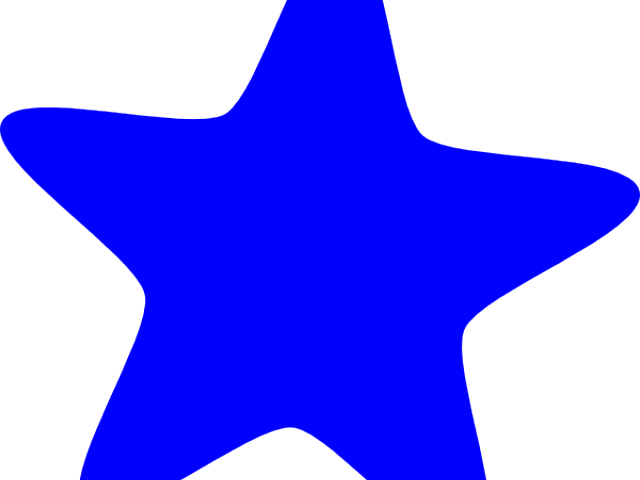Star Clipart Curved - Blue Star Clipart (640x480)