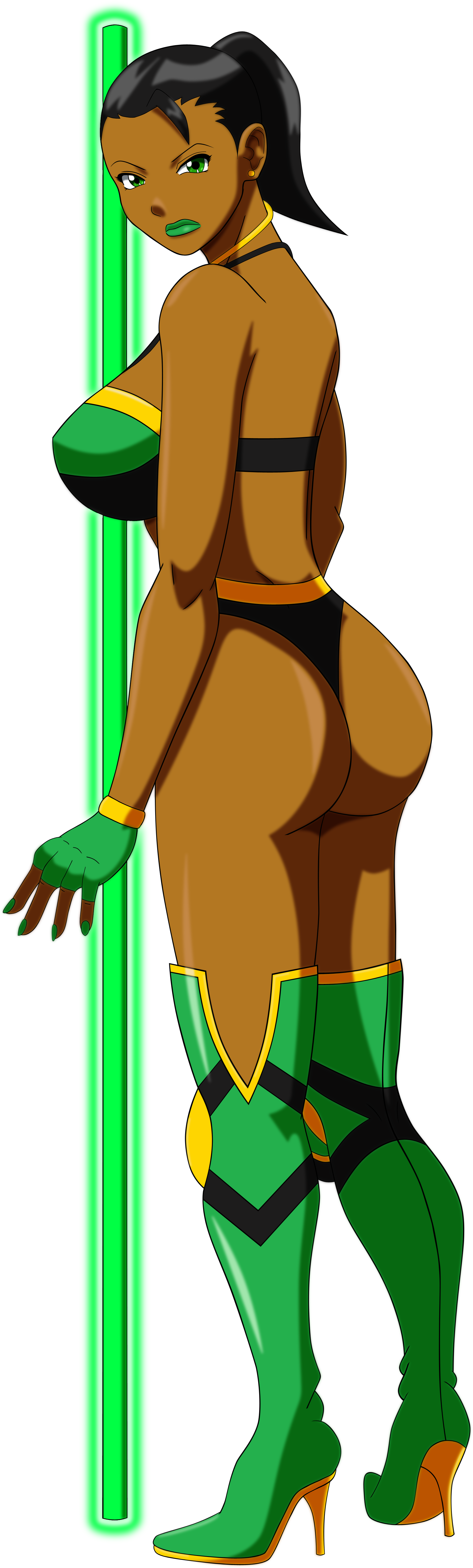 A Look That Didn't Made Her Look Like A Stripper But - Cartoon (5100x7014)