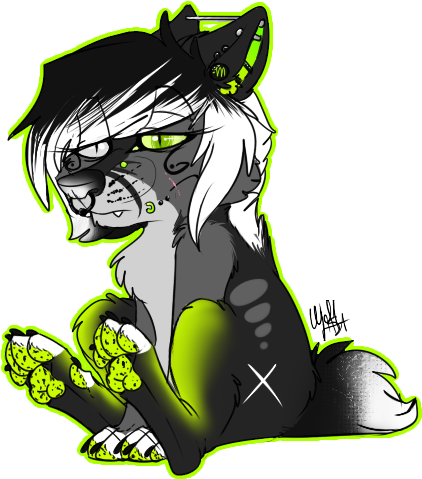 Fursona Flat Chibi By Wolf-lisa - Chibi Fursona (457x509)