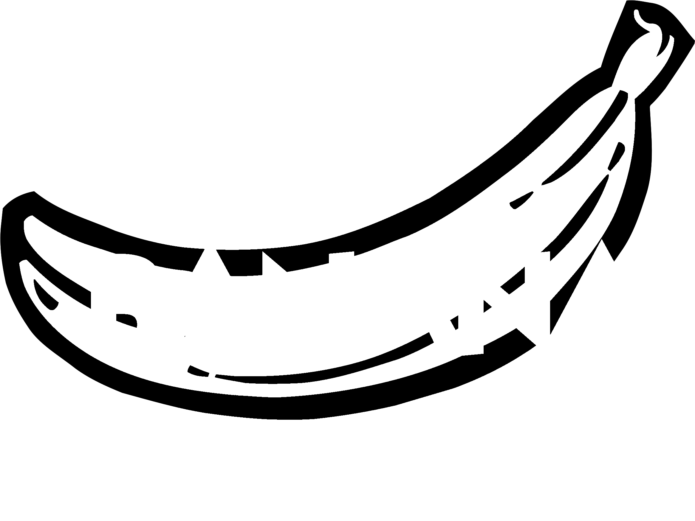 Banana Beach Bar Logo Black And White - Banana Logo (2400x2400)