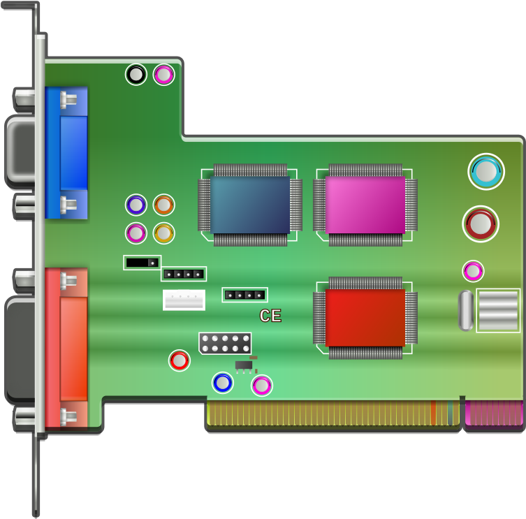 Audio Card - Clip Art (800x800)
