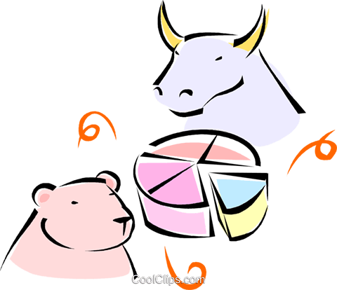 Bull And Bear Market Royalty Free Vector Clip Art Illustration - Profile Picture Unicorn (480x414)