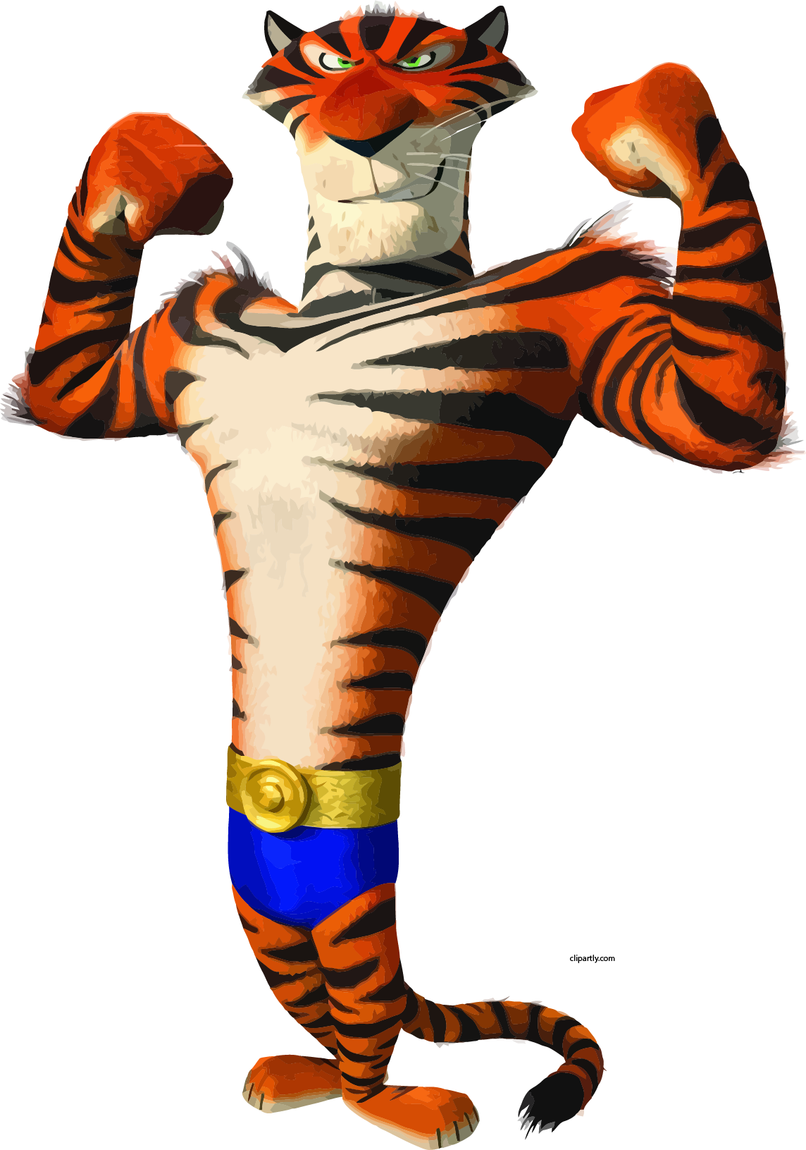 Vitaly Tiger Power Clipart Png - Vitaly From Madagascar 3 (1144x1631)