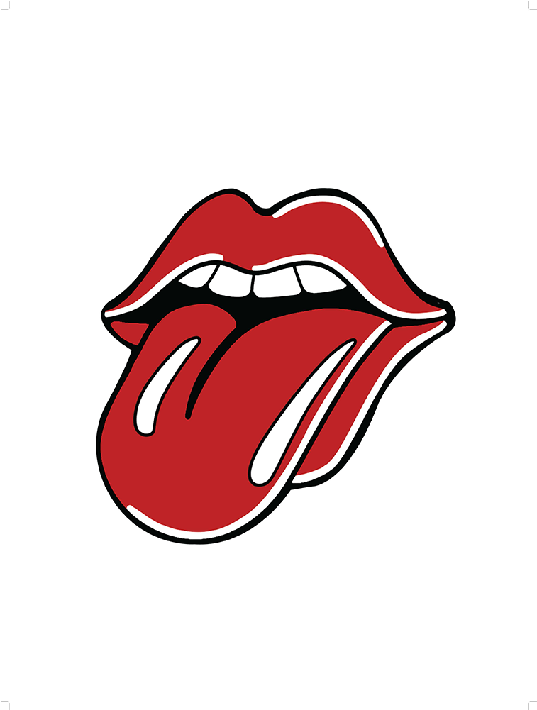 1972 Single Sleeve Art Lithograph - Rolling Stones Tongue Logo (1000x1000)
