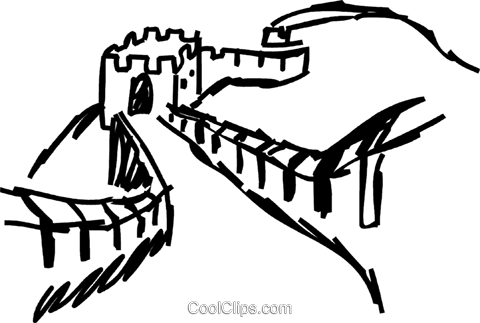 China Great Wall Clipart 4 By Lori - Easy Drawing Of The Great Wall Of China (480x323)