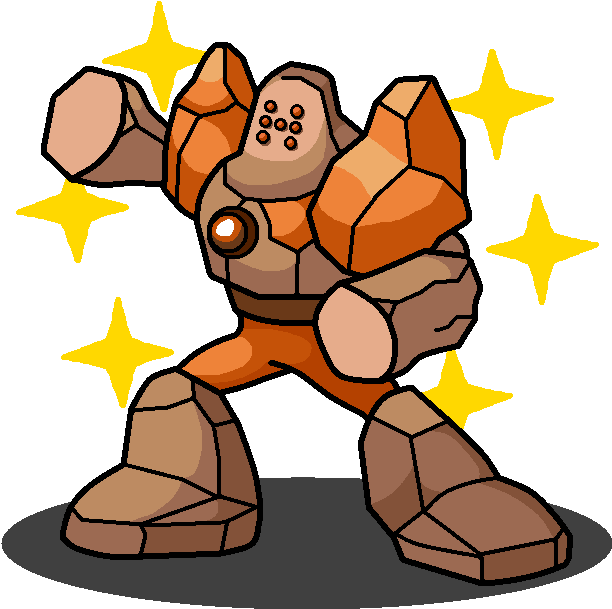 Shiny Regirock Stone Man By Shawarmachine - Mega Man Stone Man (650x650)