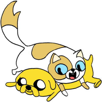 Jake And Cake Adventure Time (400x420)