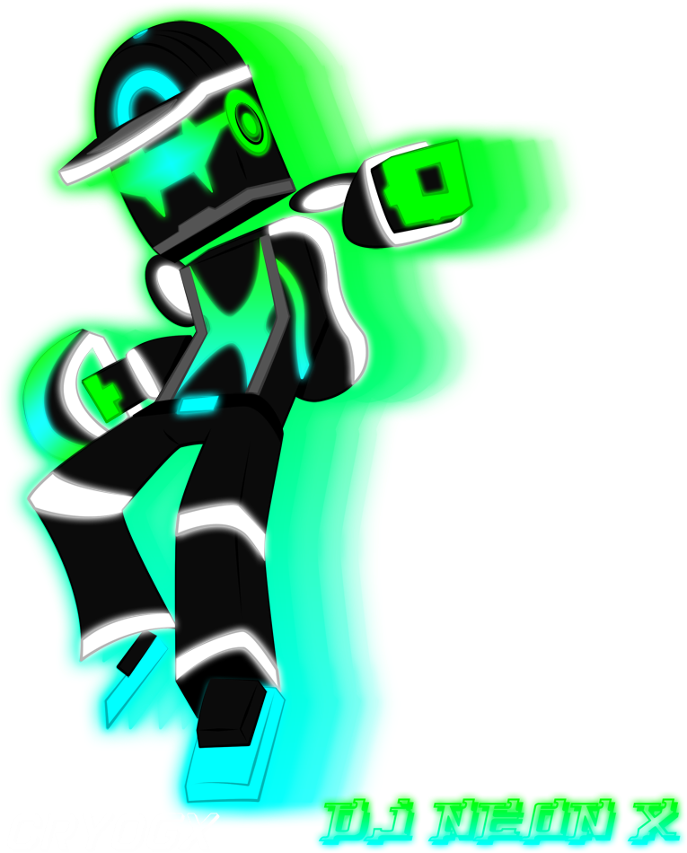 Neon Clipart Dj Dance - Neon Ninja (768x1000)