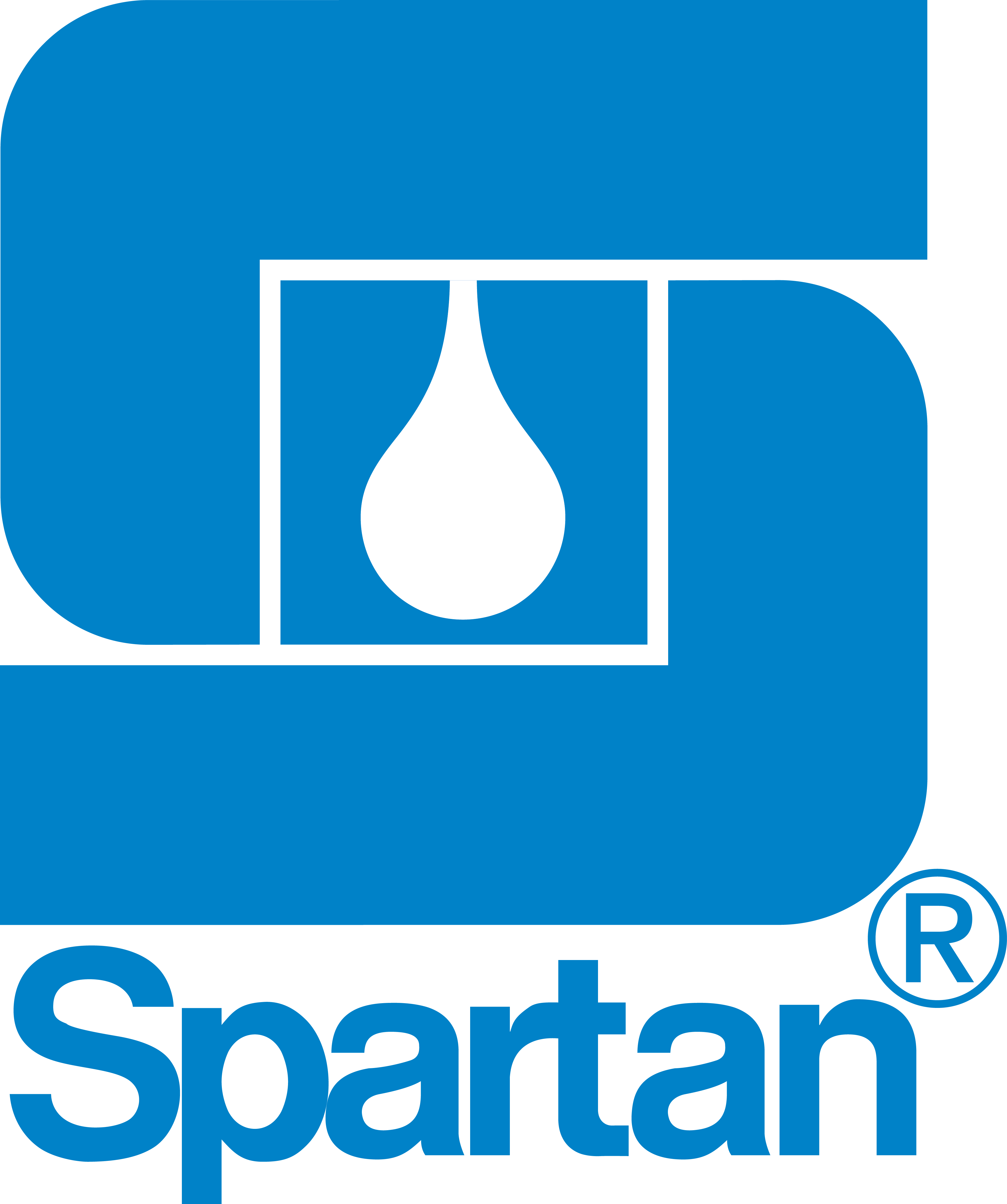 Spartan Logo Blue - S Chemical Logo (3804x4550)