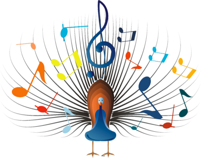 Colorful Music Notes Symbols - Thanksgiving Music Clip Art (400x313)
