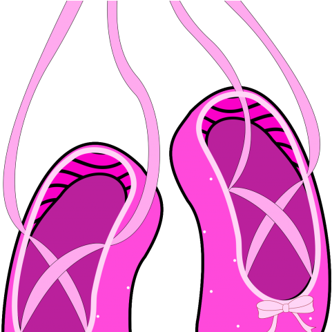 Flat Shoes Clipart Ballerina Shoe - Rosa Ballett-pantoffel Danken Ihnen Zu Kardieren Karte (640x480)