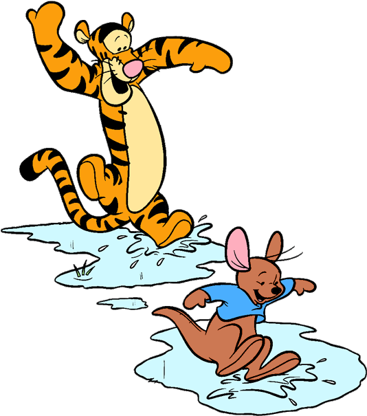 Jaq Clipart - Jumping In Puddles Clipart (550x627)