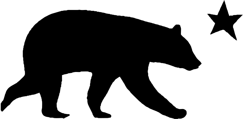 Sun Bear Clipart California - Black Bear Silhouette Clip Art (826x405)