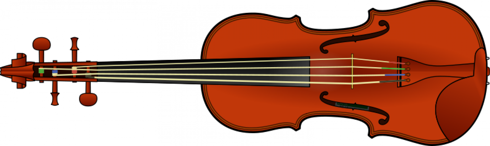 Fiddle Violin Clipart Clip Art Of Violin Clipart - Illustration Violin (1673x500)
