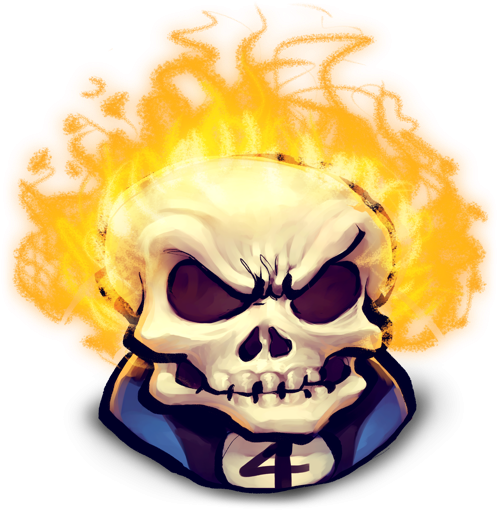 Ghost Rider Clipart Transparent - Ghost Rider Face Png (512x512)