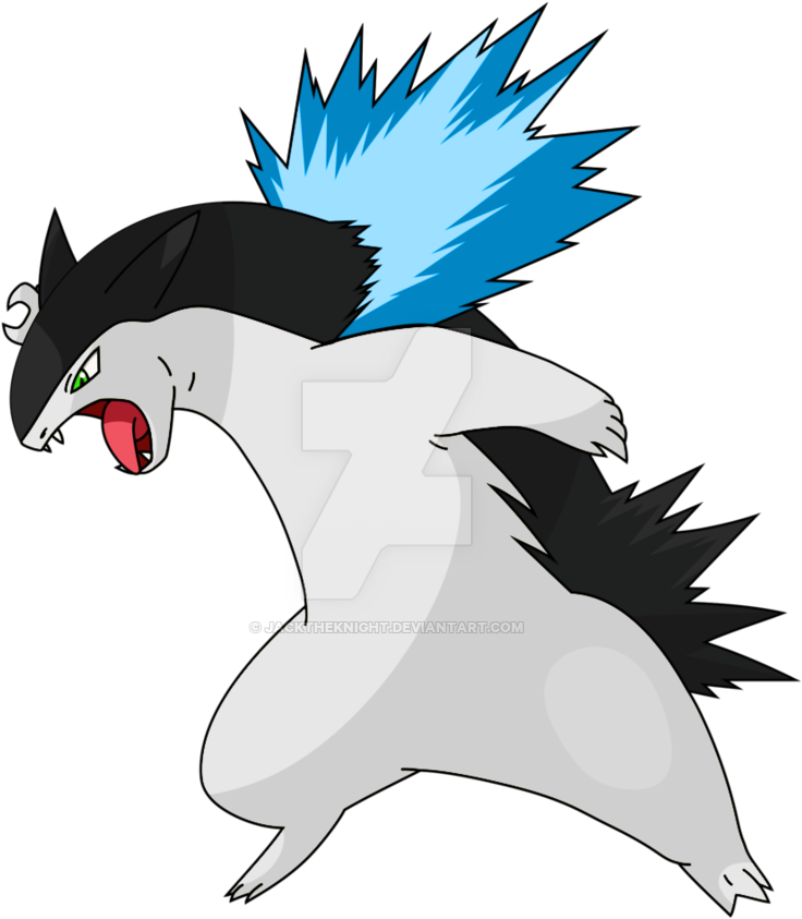 [photoedit] Blue Fire Thyplosion By Jacktheknight - Pokemon Typhlosion (800x887)