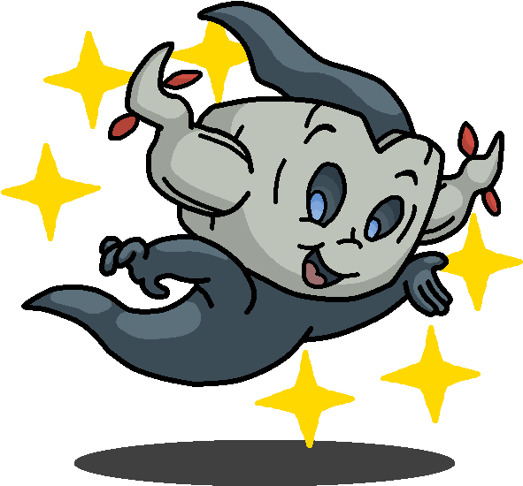 Shiny Phantump Casper The Friendly Ghost By Shawarmachine - Cartoon (600x600)