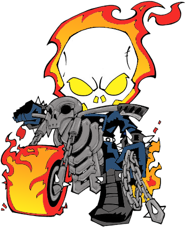 Lil Ghost Rider By Jaznwho - Illustration (396x472)