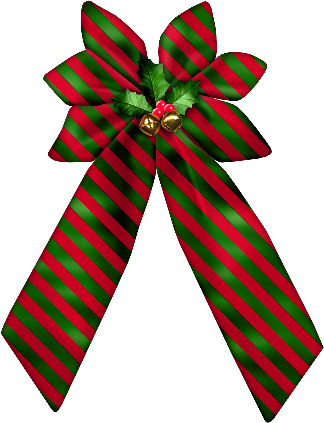 Christmas Striped Bow Png Clipart - Plaid Gift Bow Png (1296x1650)
