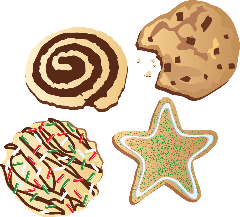 Rice Krispies Treats Dim Sum Food Cookie Christmas - Christmas Cookies Clip Art (831x752)