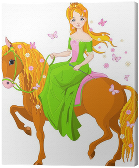 Cuadro En Lienzo Princess Montar A Caballo - Cuadro En Lienzo Princess Montar A Caballo (400x400)