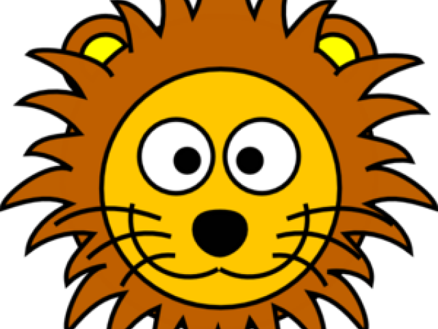 Painted Lion Head Atmosphere Cartoon Lions Wearing - Cartoon Lion (640x480)