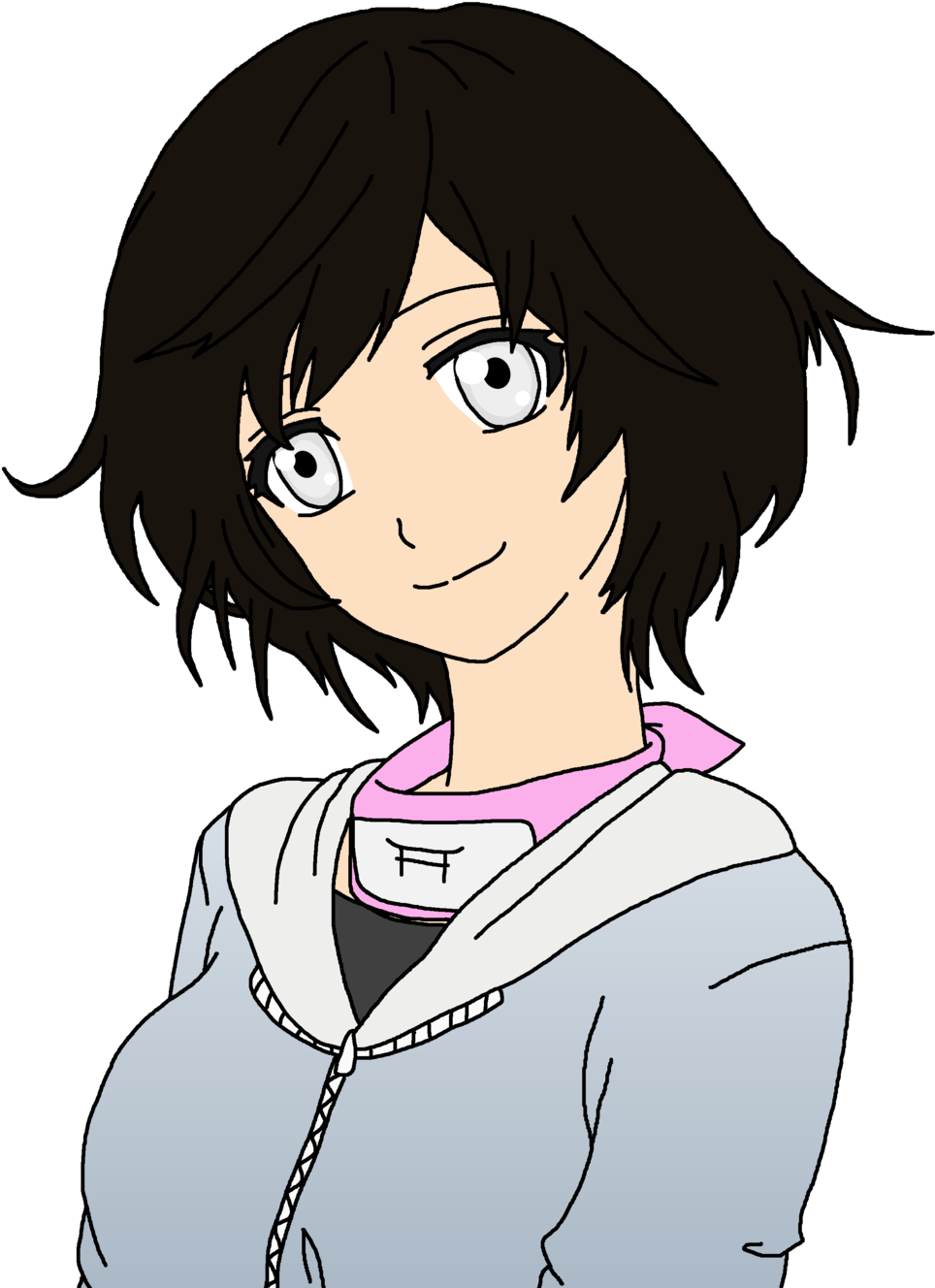 Short Hair Clipart Head - Short Hair Cartoon Png (1024x1337)